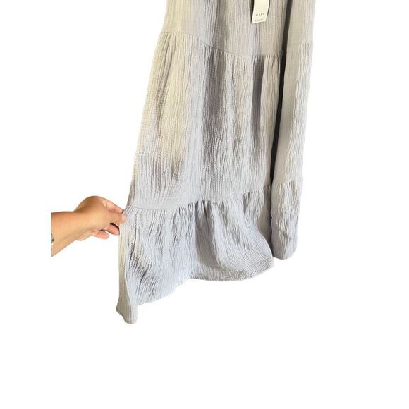 For Cynthia Womens Gray Cotton Tierred Off Shoulder Sheath Dress Size XL NWT - Picture 7 of 12